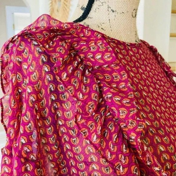Anthropologie Misa Los Angeles Campania Ruffled Blouse Size Medium NWOT $326 - Picture 6 of 15